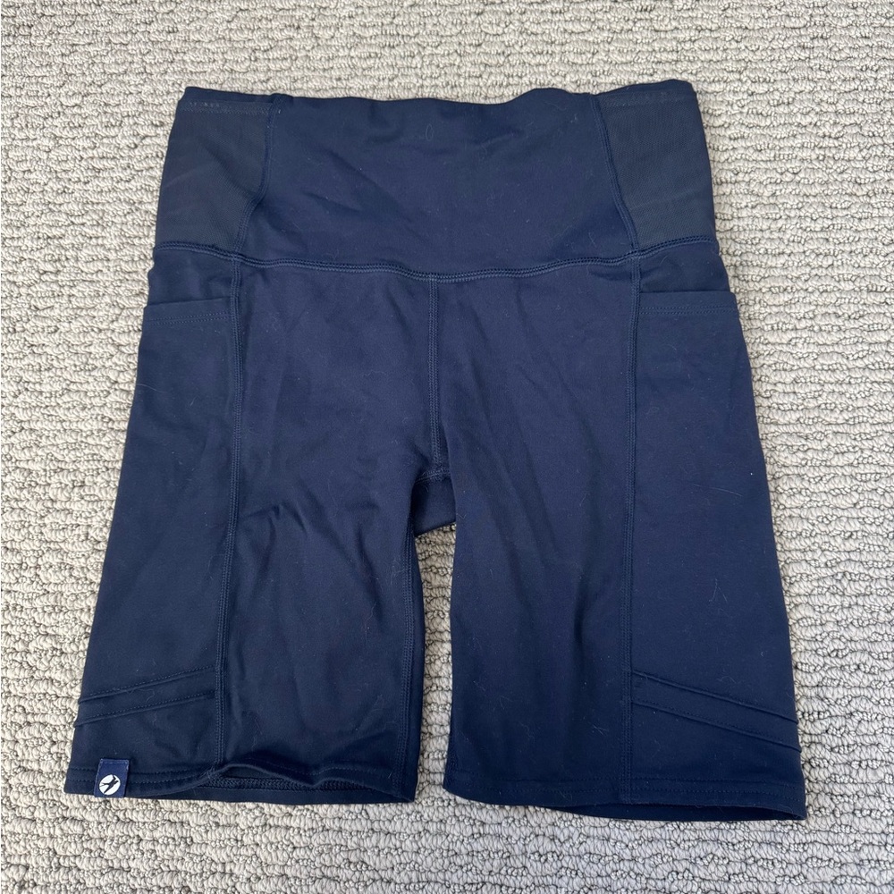 Oiselle Long Pocket Jogger Shorts - Ink blue